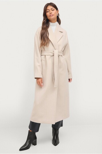Ellos Collection Kåpe Robe Coat med flip flops Beige