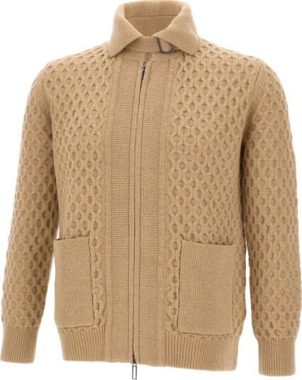 Paolo Pecora Herre Strikkevarer Beige S,