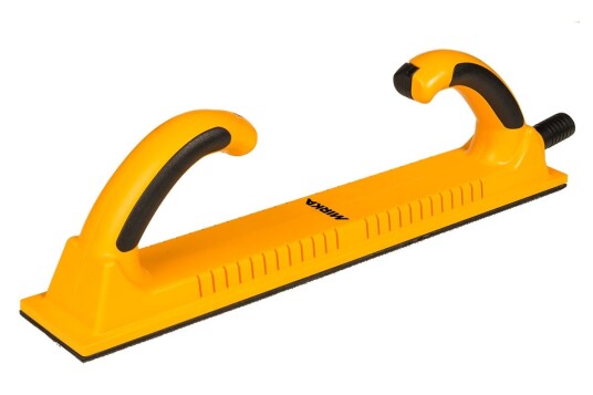 Mirka Håndslipestøtte 70x400mm Grip 53H Gul med avsug for optimal slipekontroll Mirka Håndslipestøtte 70x400mm Grip 53H Gul med avsug for optimal slipekontroll