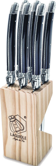 Laguiole Style de Vie Steak Knives Laguiole Set 6 - Black - L11CM Laguiole Style de Vie Steak Knives Laguiole Set 6 - Black - L11CM