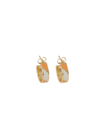 DESIGN LETTERS Striped Candy Earrings Set Of 2 Pcs |Guld |Ø:16MM