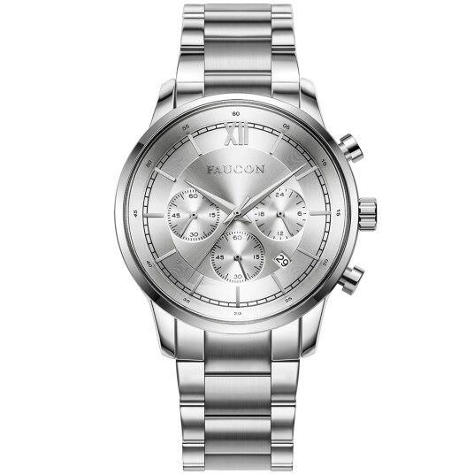 Faucon Roman F10023 - Herre - 43 mm - Analog - Kvarts urverk - Safirbelagt mineralglass