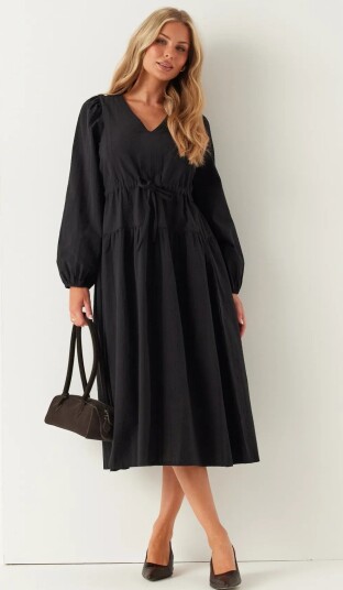 Bubbleroom Cotton Dress Black XS Bubbleroom Cotton Dress Black XS
