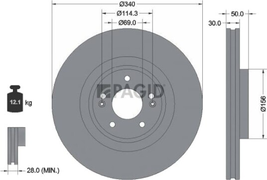 PAGID 56428NC Bremseskive PAGID 56428NC Bremseskive