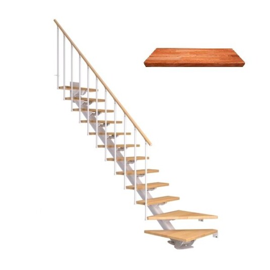 Dolle Sydney L trapp Hvit 9016 classic Ii oljeret Eik 75 11   Loddret Høyde 222 270cm