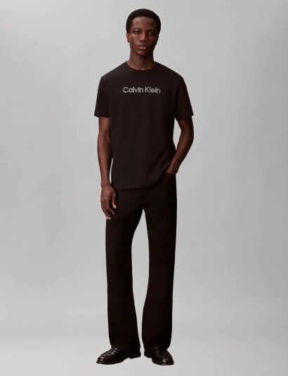 Calvin Klein Ss Tonal Stripe Polo   Navy   M