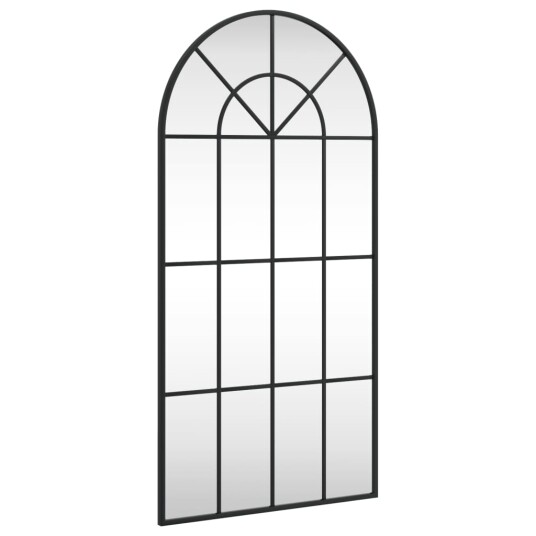 vidaXL Veggspeil svart 50x100 cm buet jern vidaXL Veggspeil svart 50x100 cm buet jern