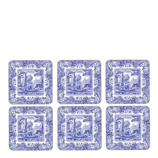 Spode  Blue Italian glassunderlag 6 stk