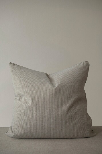 Mimou   Putetrekk Stripe No 1 65x65 cm hamp / bomull   Beige