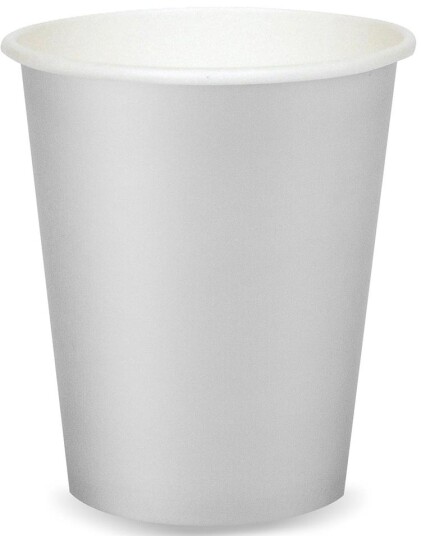 14 stk Sølvfargede Pappkrus 270 ml