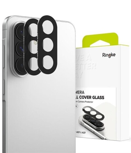 Ringke Heldekkende Kameralinsebeskytter 2-Pakning for Samsung Galaxy A37/A57 5G - Svart