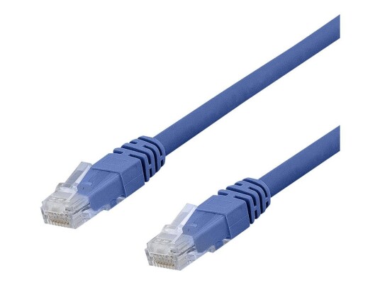 Deltaco 3m Cat6a U/UTP Koblingskabel RJ-45 Hankjønn Blå