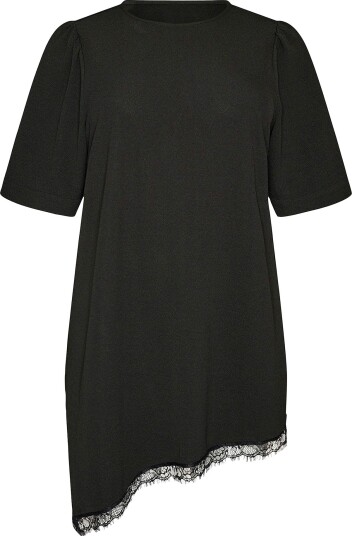 Zizzi Mcarolina Kortermet Bluse - Svart