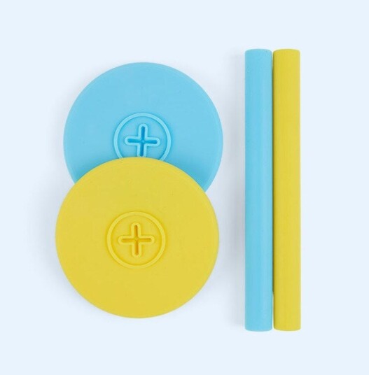 COGNIKIDS Sip Sugerør &  Lokk 2-pack Sunshine/Sky