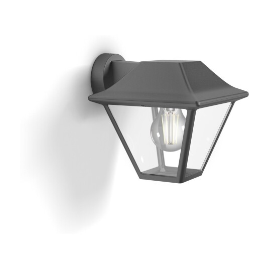 PHILIPS ALPENGLOW VEGGLAMPE 60W, ANTRASITT PHILIPS ALPENGLOW VEGGLAMPE 60W, ANTRASITT