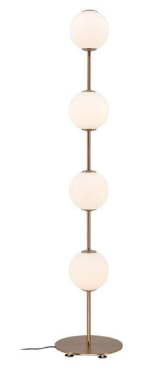 Umage Audrey Gulvlampe Plated Brass/White Opal