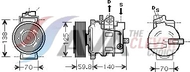 AVA COOLING SYSTEMS AIAK295 AC-kompressor