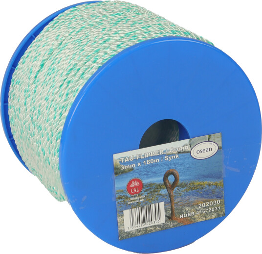 Flipper Line - Grønn - 3 mm - 180m - Spole Flipper Line - Grønn - 3 mm - 180m - Spole