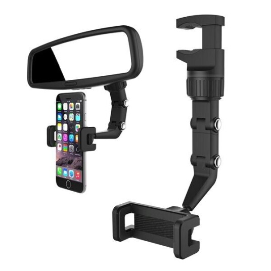 Hurtel Multifunksjonell Mobilholder med Klemme - Svart / Grå
