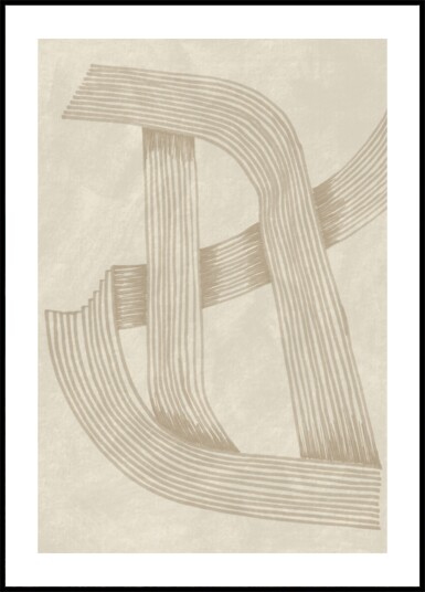 Woven Beige Lines Plakat / 100x150
