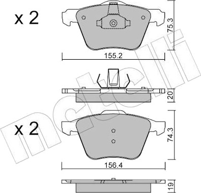 METELLI 22 0599 1 Bremseklosser