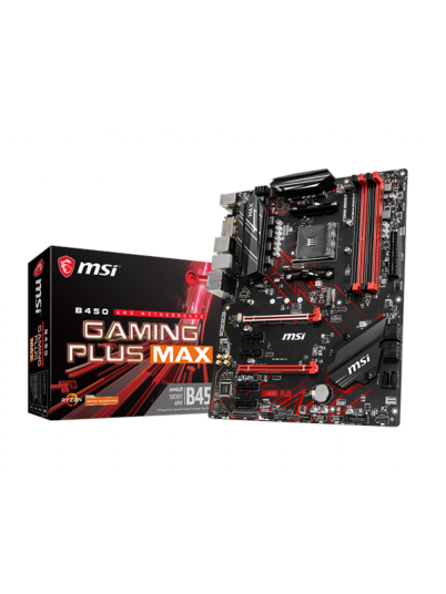 MSI B450 GAMING PLUS MAX Hovedkort - AMD B450 - AMD AM4 socket - DDR4 RAM - ATX MSI B450 GAMING PLUS MAX Hovedkort - AMD B450 - AMD AM4 socket - DDR4 RAM - ATX