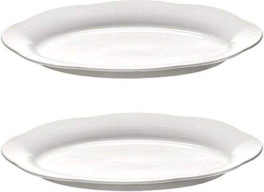 Serax Silhouette oval dyp tallerken L 21x30 cm 2 pakn. White