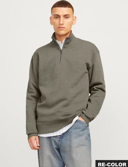 Jack & Jones Jjebradley Sweat Half Zip Noos Khaki green L