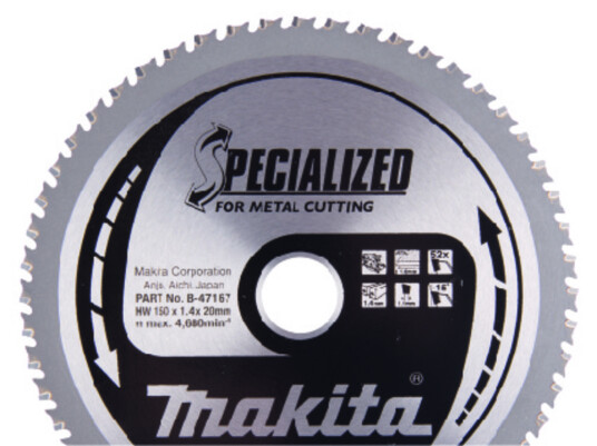 Makita 150mm Sirkelsagblad 52T for Metall