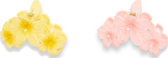 Gina Tricot 2 Pack Flower Hair Clips   Pink   ONE SIZE