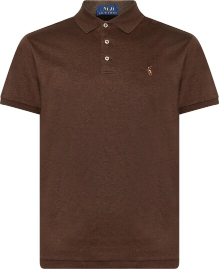 Polo Ralph Lauren Custom Slim Fit Soft Cotton Polo Shirt NUTMEG BROWN HEAT XS