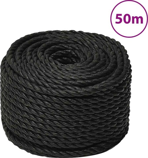  Arbeidstau svart 10 mm 50 m polypropylen