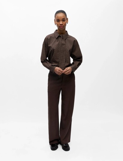 Object Objsanne Aline Wide Pant Noos Brown 36 Object Objsanne Aline Wide Pant Noos Brown 36