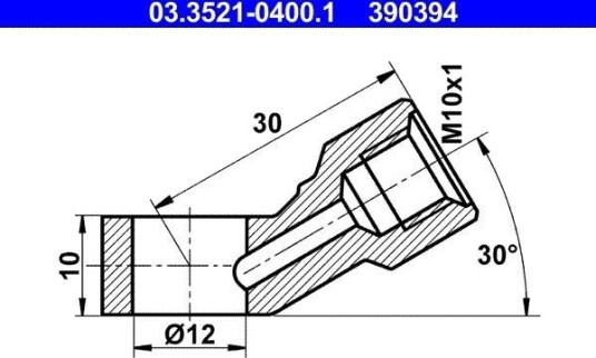Ringnippel, rørledning ATE 03.3521-0400.1 Ringnippel, rørledning ATE 03.3521-0400.1