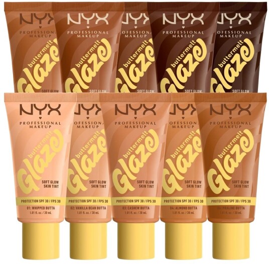 NYX Professional Makeup Nyx Buttermelt Glaze Spf30 Foundation Vanilla Bean Butta 02 Face Foundation Makeup Skjønnhet
