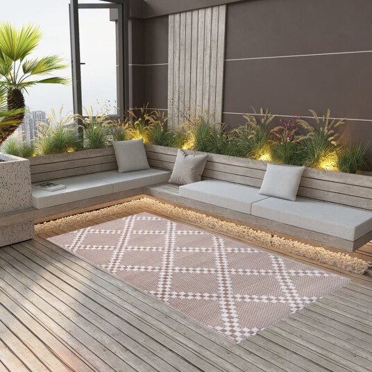 vidaXL Uteteppe brun 120x180 cm PP