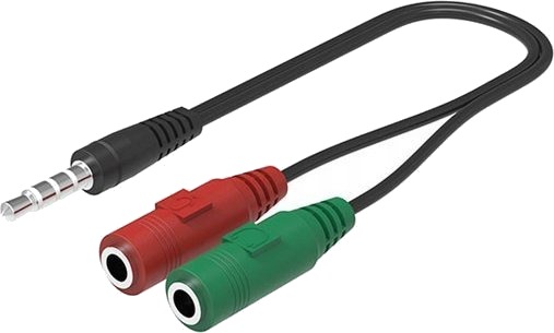 Vega Jack 3,5 Mm Jack 3,5 Mm X2 0,2 M Svart Kabel