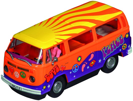 Carrera Evolution VW Buss T2b Modellbil Peace and Love 1:32