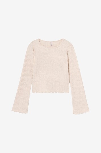 KIDS ONLY Topp kogNella L/s Flared Sleeve Grå KIDS ONLY Topp kogNella L/s Flared Sleeve Grå