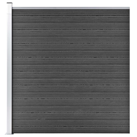 vidaXL Gjerdepanel WPC 175x186 cm svart vidaXL Gjerdepanel WPC 175x186 cm svart