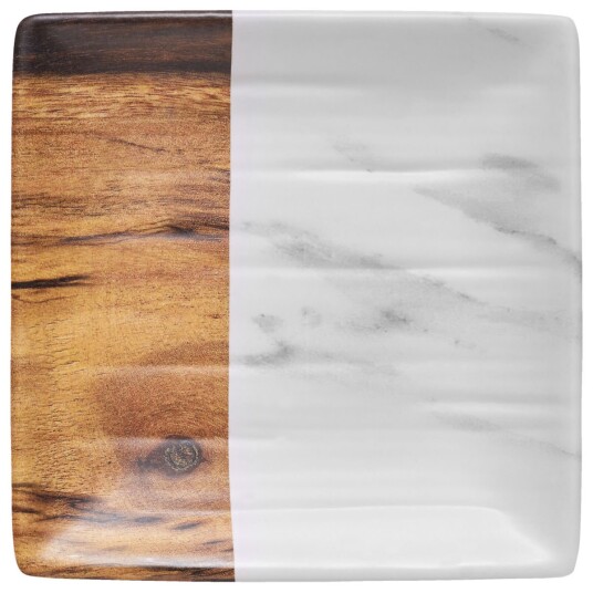 Vega Fat Tupelo kvadratisk 15x15x1.5 cm  Hvit/Brun 10 Stykk / Forpakning