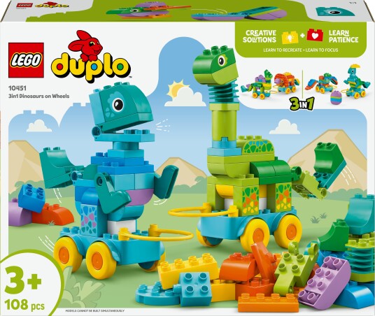 LEGO DUPLO Town 10451 3-i-1 Dinosaurer på hjul LEGO DUPLO Town 10451 3-i-1 Dinosaurer på hjul