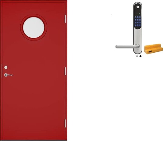 Ytterdør Swedoor Clever-Line+ Sibbo med Yale Doorman Classic Home