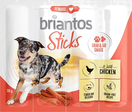 Briantos Sticks Grab&Go For Hunder Kylling 2 X 100 G