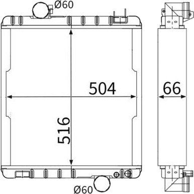 Radiator, motorkjøling MAHLE CR 216 001S