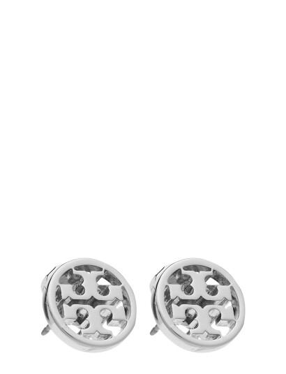 Tory Burch Icon Circle Stud EarringSilver ONE SIZE Tory Burch Icon Circle Stud EarringSilver ONE SIZE