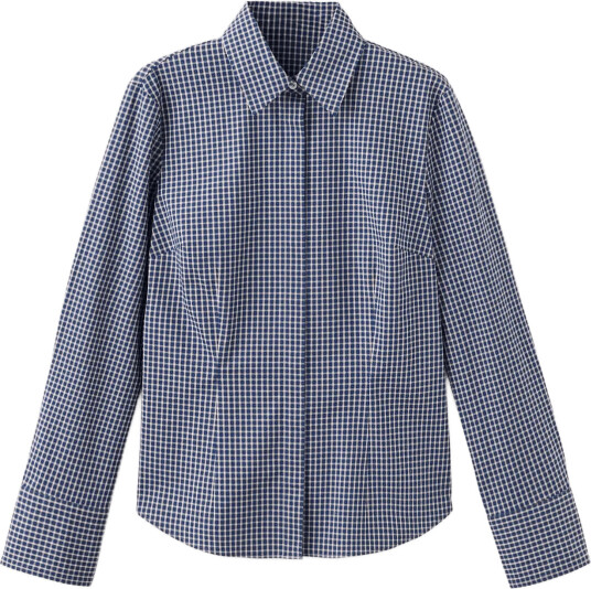 Mango Fitted Cotton Shirt - Navy - L