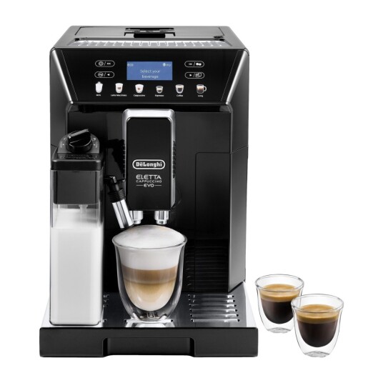 DeLonghi Eletta Cappuccino Evo Automatisk Espressomaskin med Melkeskummer - Svart ECAM46.860.B