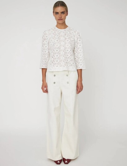 Stella Nova Cotton Lace Blouse White 38 Stella Nova Cotton Lace Blouse White 38