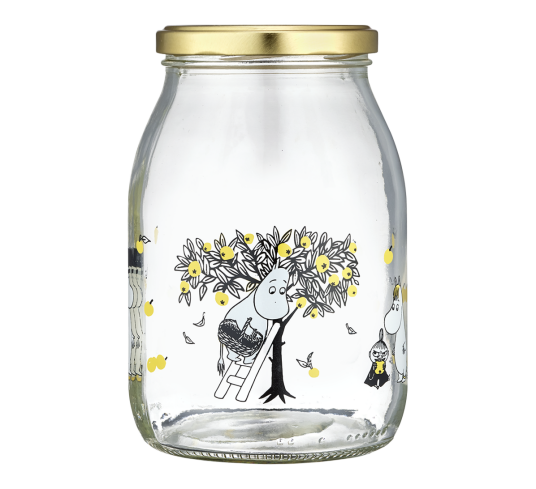 Mummi Glasskrukke med klistremerker 1L